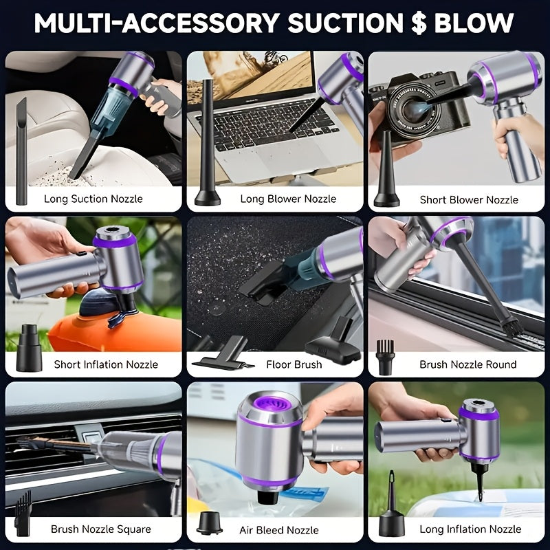 Aspiradora inalámbrica de mano portátil con alta succión y filtros