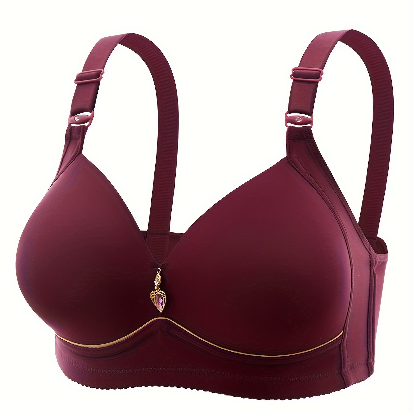 Women's Colorblock Seamless Wireless Push-Up Bra Breathable Lingerie