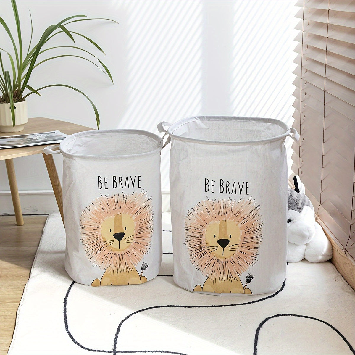 Ko'p funksiyali multfilm bosma saqlash savati tutqichlar bilan - turli xil narsalar uchun ajoyib; turli xonalar uchun mos - oq rang.