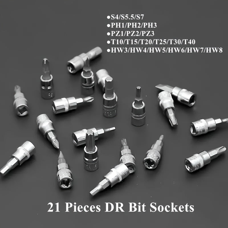 Juego de 46 piezas de llaves de vaso de 1/4 de pulgada con llave de trinquete y barra de extensión para uso en automóvil y hogar