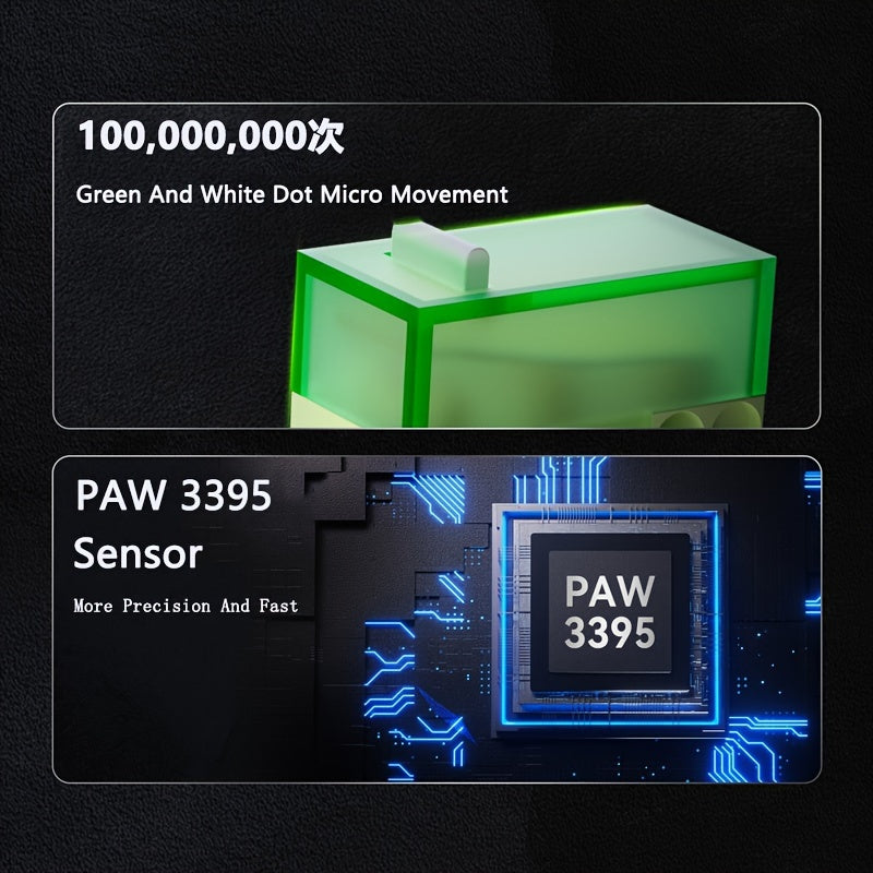 AJAZZ AJ159 PRO Беспроводная мышь - Легкая, Три режима, 8K Игровая, Универсальная, Оптическая, USB Зарядка, Type-C, Перезаряжаемая литий-полимерная батарея - Windows 10