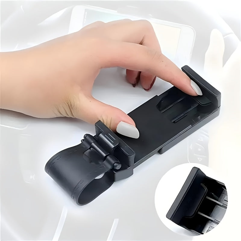 Universal Car Phone Holder with Plastic Steering Wheel Mount and Bike Clip Support