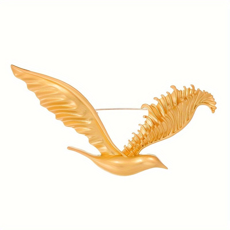 Vintage-Inspired Electroplated Bird Brooch Lapel Pin for Women