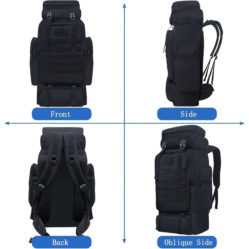 75L Camo suv o'tkazmaydigan, dog'ga chidamli, sayohat uchun sumka, sozlanadigan kamarlar bilan