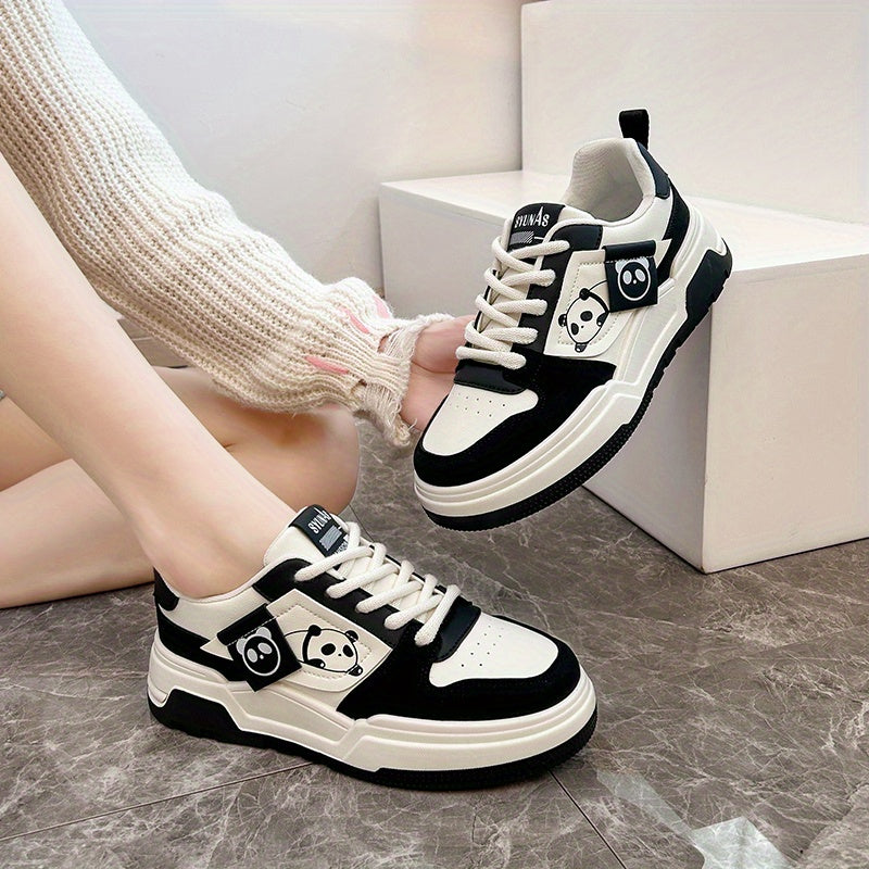Women's Casual Thick-Soled Sneakers Spring 2025 Panda Style Alex Shoes