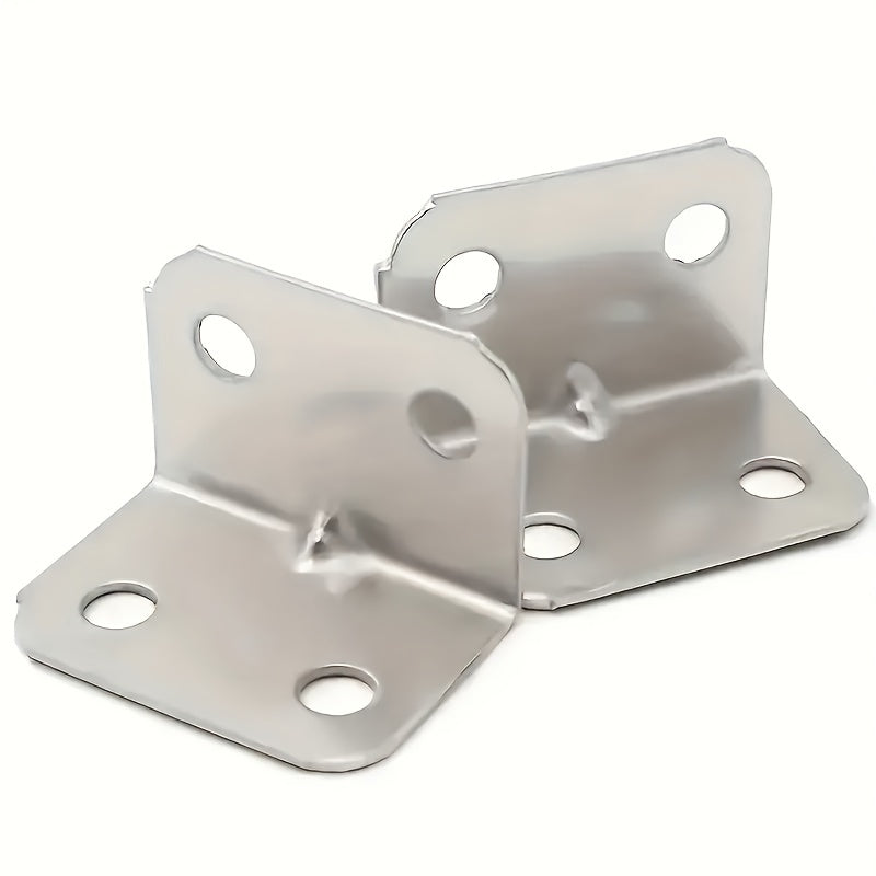 65 Pcs Metal L-Shaped Corner Braces Stainless Steel Right Angle Brackets