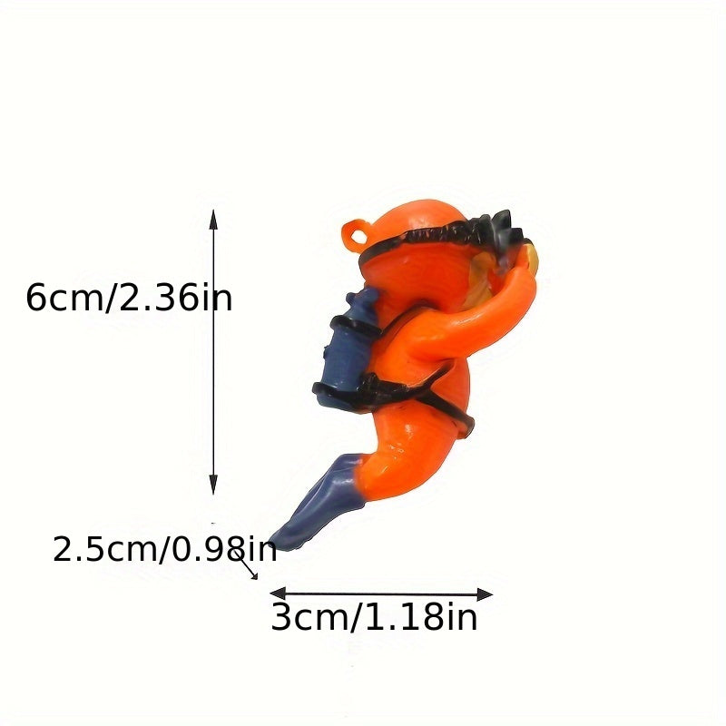 Mini PVC Aquatic Diver Figurine for Aquarium Decor Fish Tank Accessory