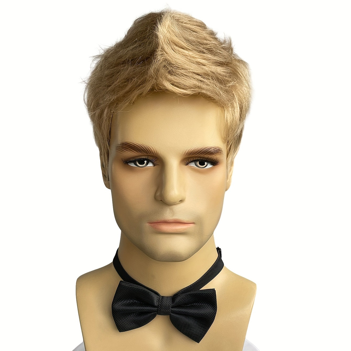 Men's Short Golden Wig for Parties, Costumes, and Daily Wear