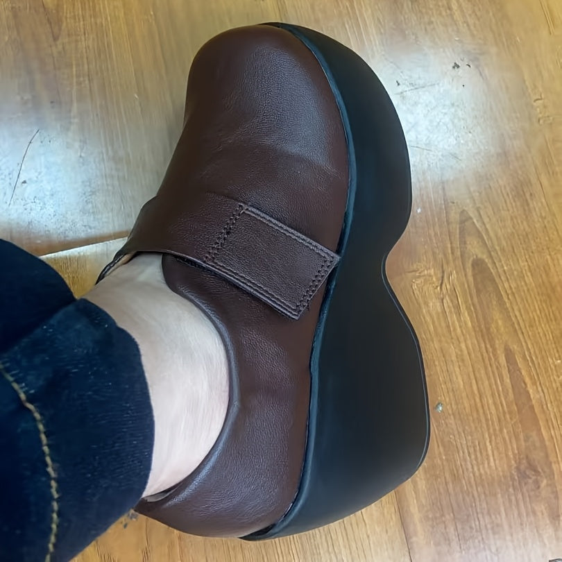 Women's Chunky Platform Shoes Wedge Sole Non-Slip Rubber Flats