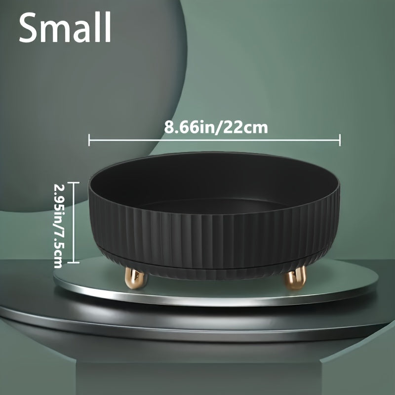 Большая емкость 360° вращающаяся органайзер для макияжа и духов, черная подставка для туалетного столика
