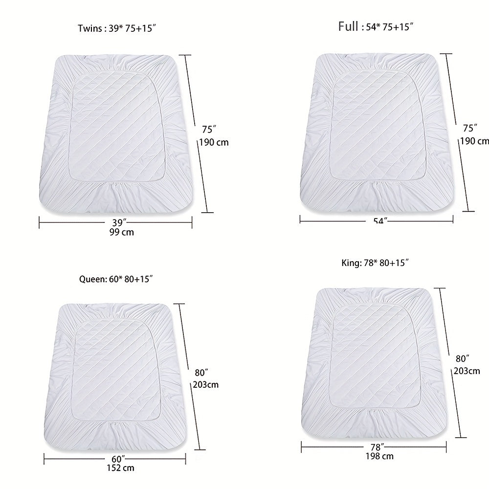 Protector de colchón impermeable de punto jersey transpirable con bolsillos profundos