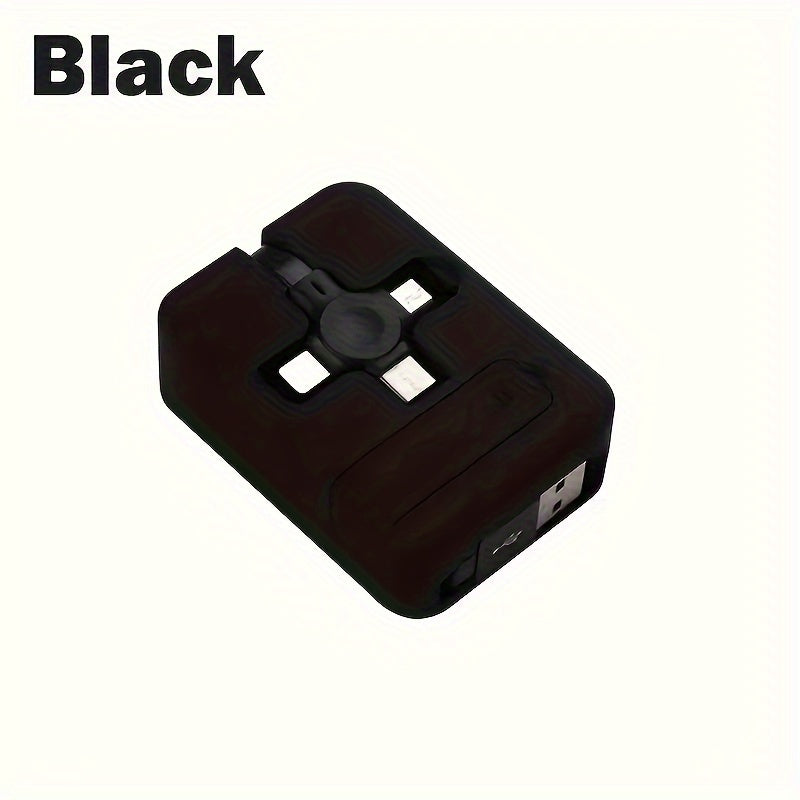 3-in-1 Phone Holder Data Cable with Fast Charging and Data Sync for Smartphones