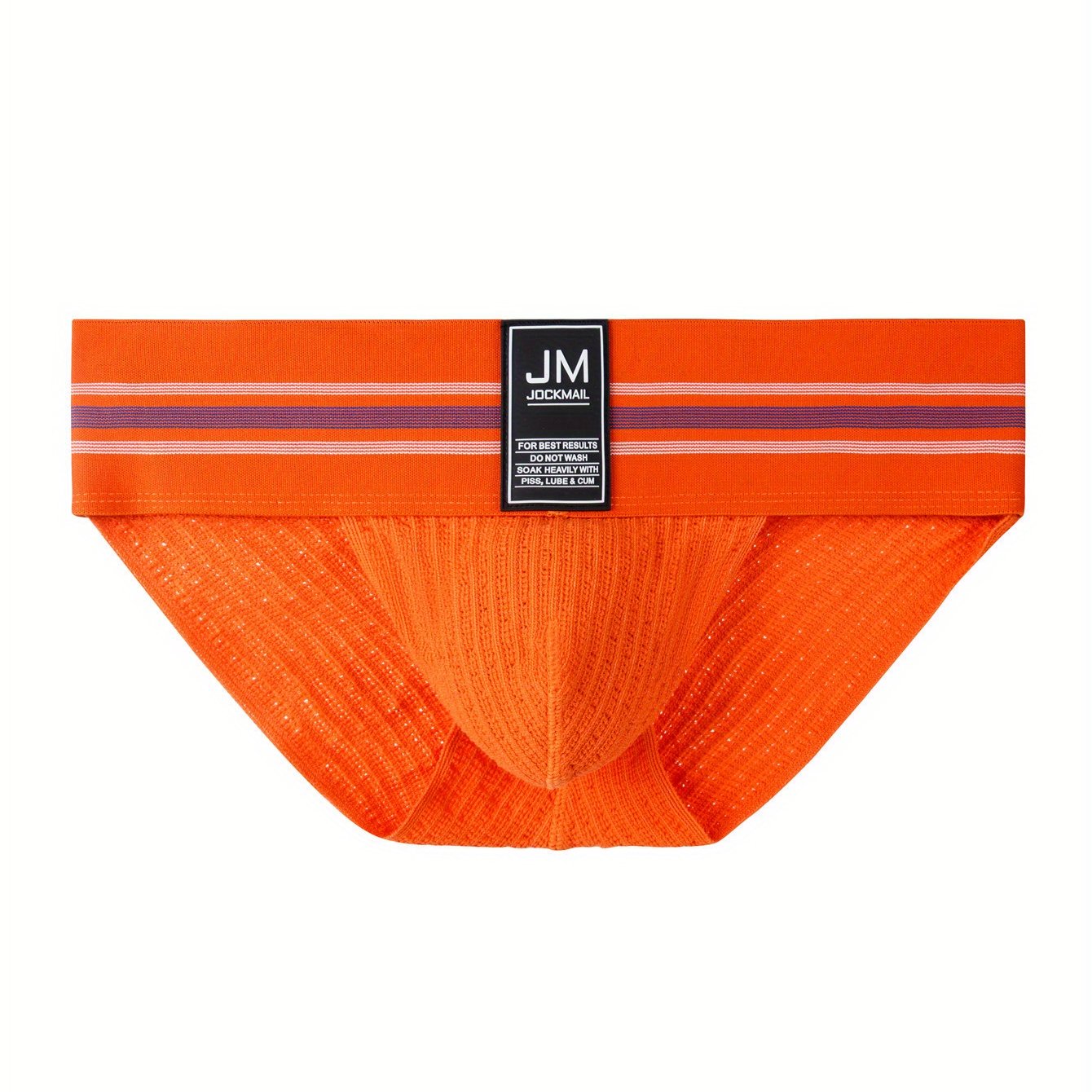 Men's Low Waist Striped Briefs Nylon Cotton Spandex for Sports Casual