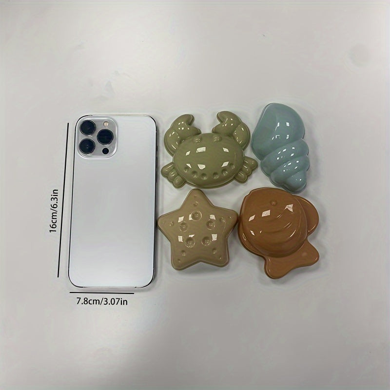 10-Piece Beach Toy Set for Kids Sandcastle Building with Construction Trucks and Spade