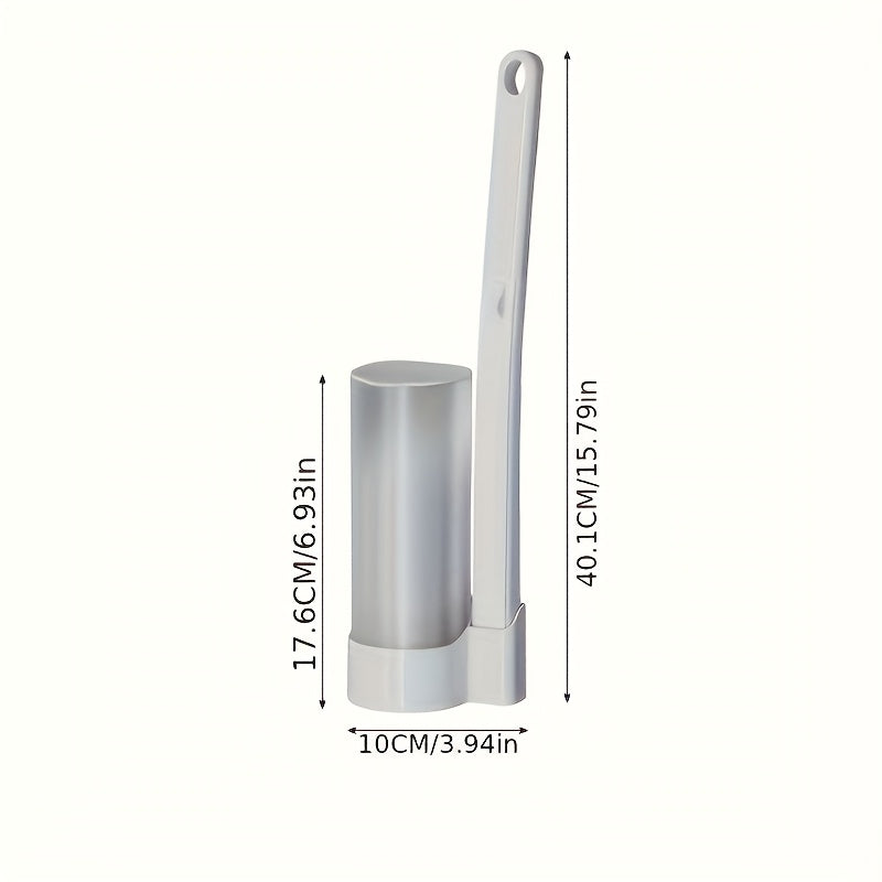 Bir martalik hojatxona cho'tkasi to'plami - oson tozalanadigan, devorga o'rnatiladigan, batareyasiz, hojatxona va hojatxona tozalash uchun ideal.