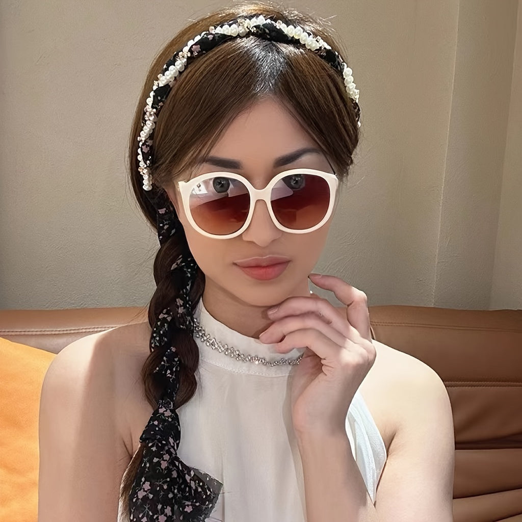 Women's Floral Ribbon Hairband with French Style for Elegant Summer Look