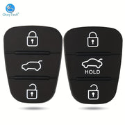 Universal Car Key Fob Cover Rubber Shell for Hyundai Kia with 3 Buttons