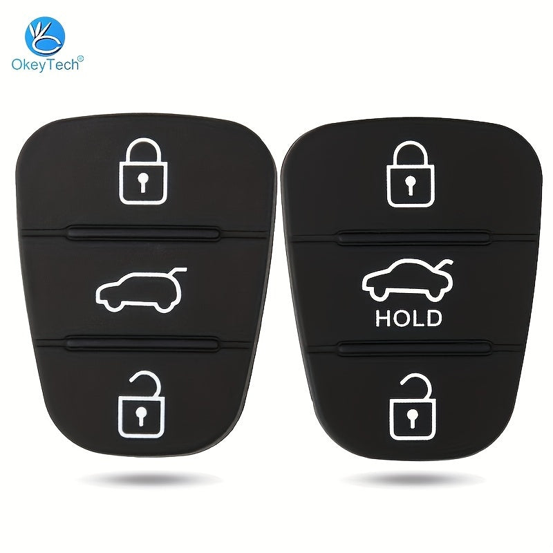 Universal Car Key Fob Cover Rubber Shell for Hyundai Kia with 3 Buttons