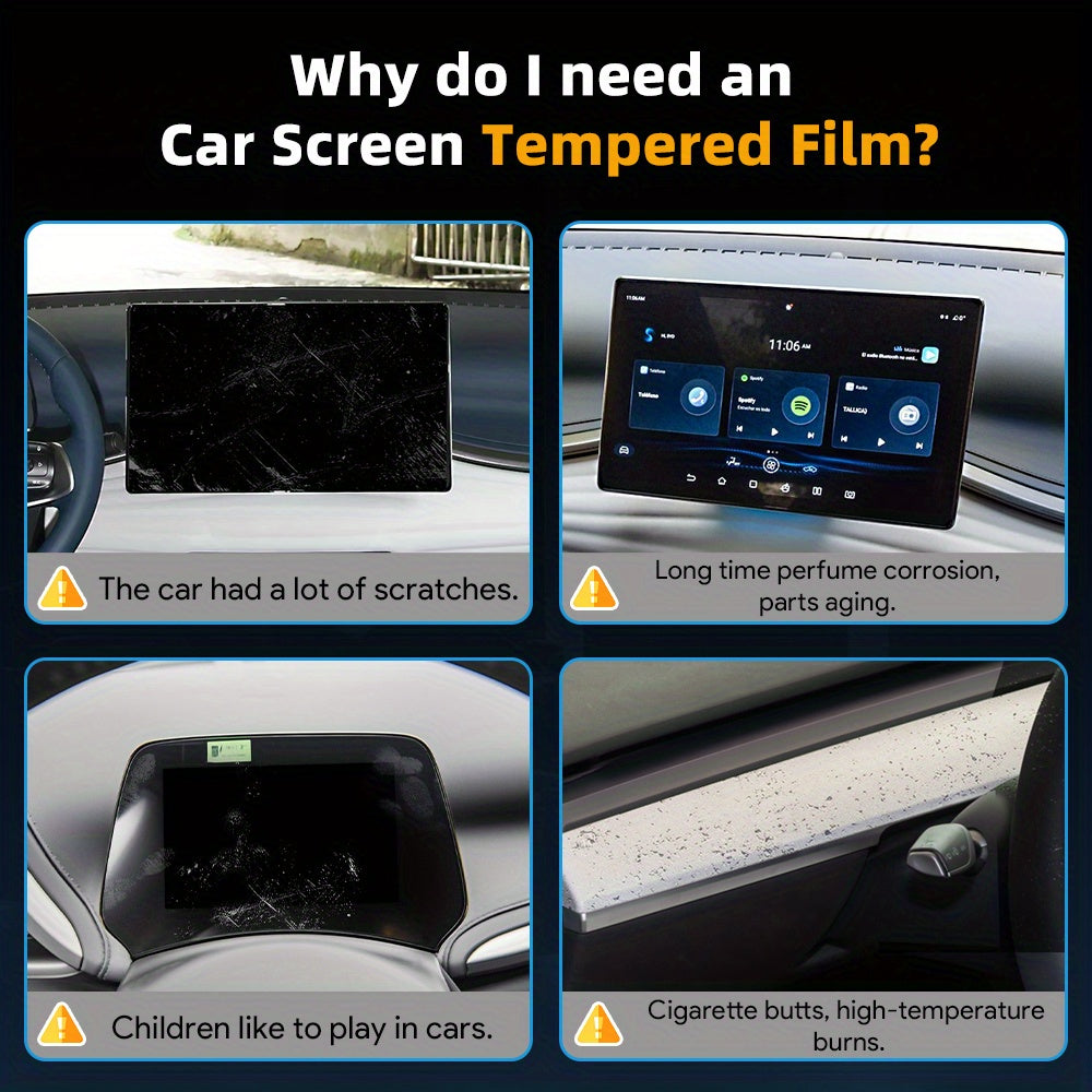 Car Left Driver Tempered Glass Screen Protector for Atto 3/Yuan Plus 2022-2024