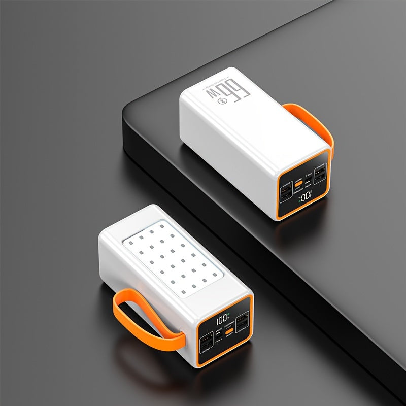 Портативный аккумулятор с супербыстрой зарядкой 66W, емкостью 30000mAh или 50000mAh для использования на улице.