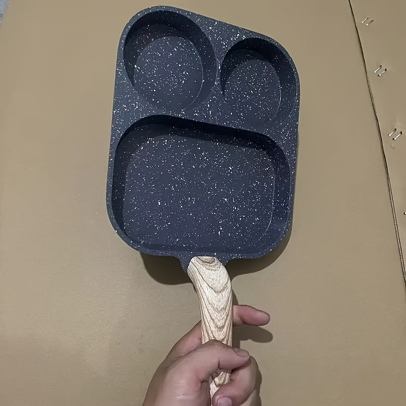 3-in-1 Non-stick nonushta qovurilgan pan, omletlar, pelmeni, bifshteks, oson tozalash, uy va ochiq havoda pishirish