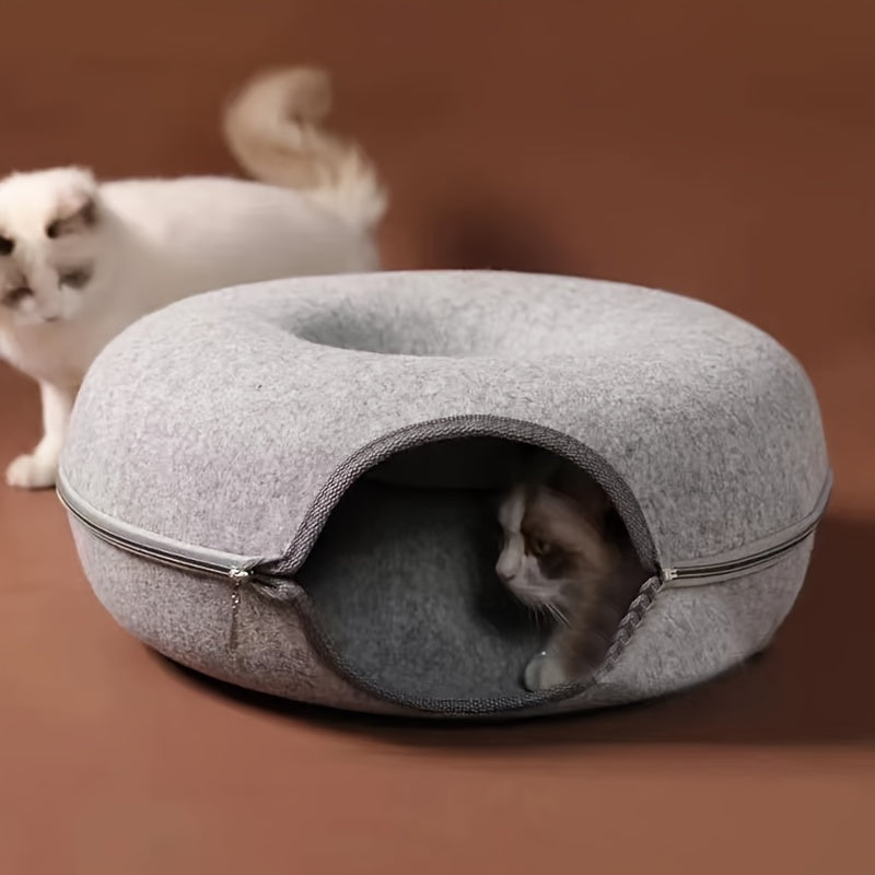 Lightweight Scratch-Resistant Cat Tunnel Bed for All Seasons
