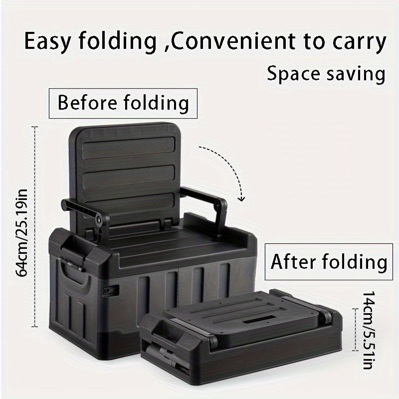 Foldable Car Storage Box Large Capacity Organizer for Clothing Toys Camping Outdoor
