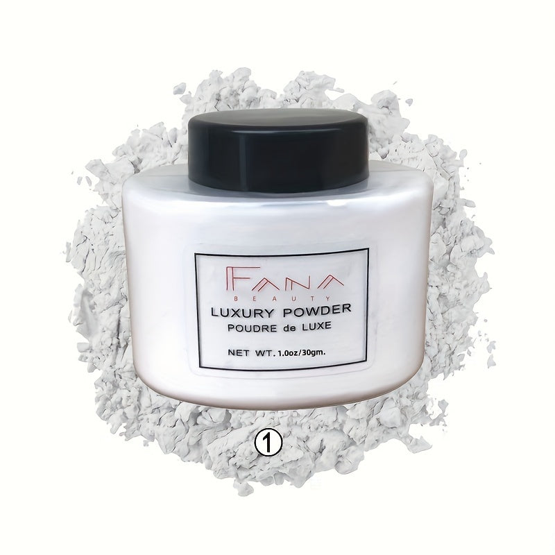 Polvo suelto para mujer control de grasa, transpirable, de larga duración, fijador de maquillaje