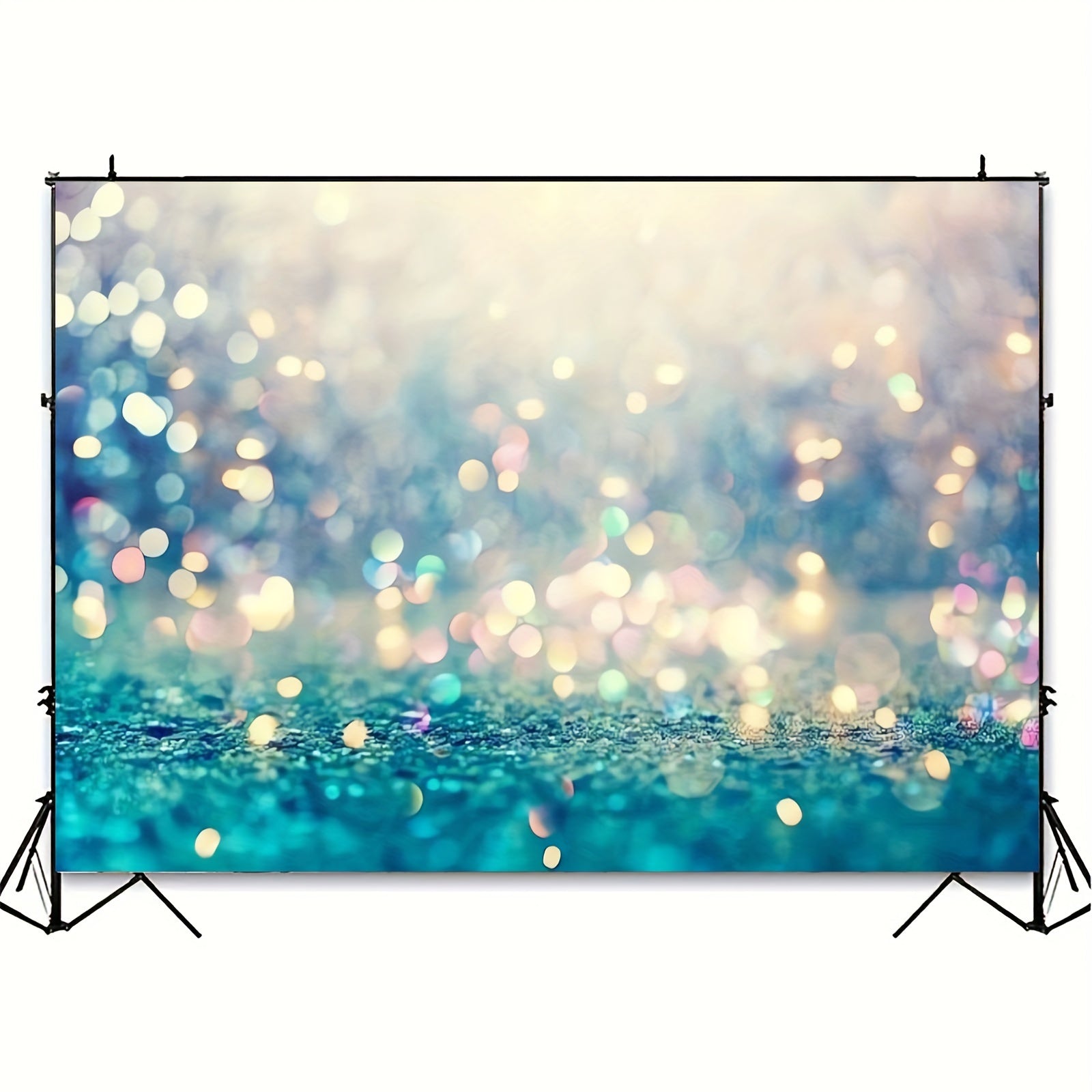 Yashil Polyester Bayram Banner Foto Props Tug'ilgan kun va Uy bezaklari uchun