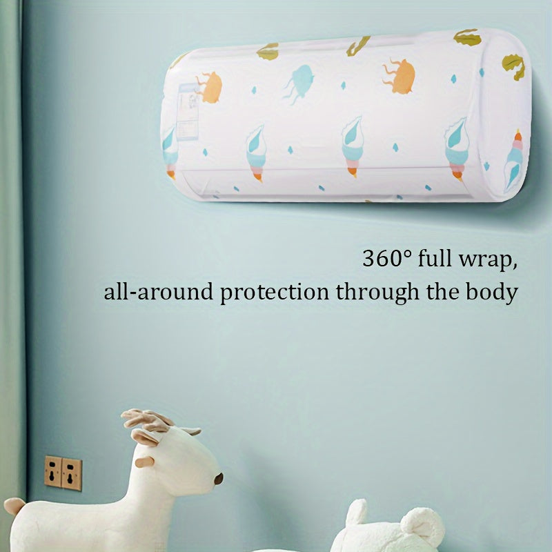 Universal Fit Air Conditioner Dust Cover Washable Elastic Material Easy Installation