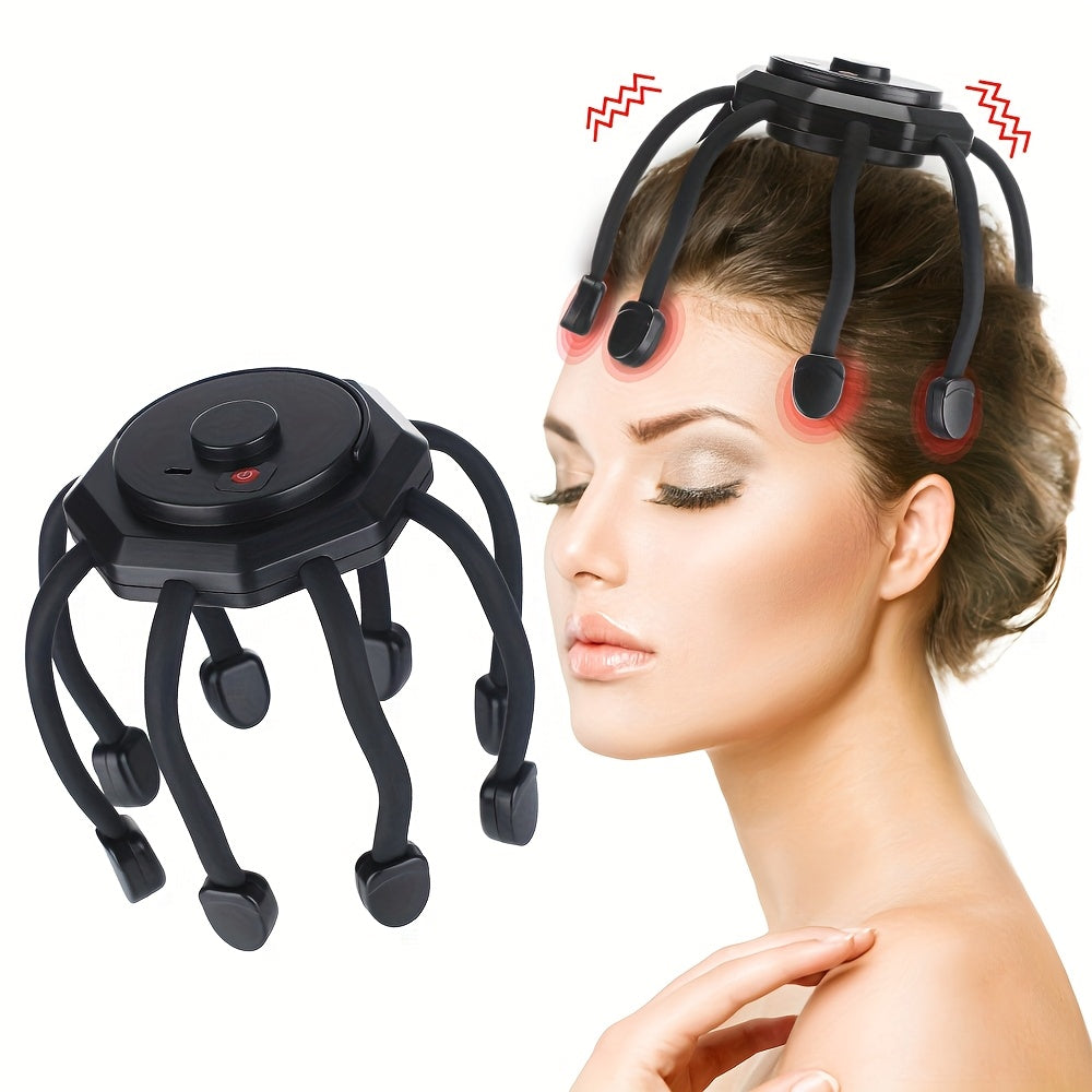 Electric Head Massager with USB Rechargeable Scalp Massage Device for Home and Office