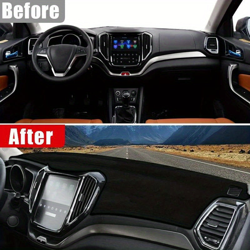 Car SUV Dashboard Sun Shade Mat Polyester UV Protection Left Drive