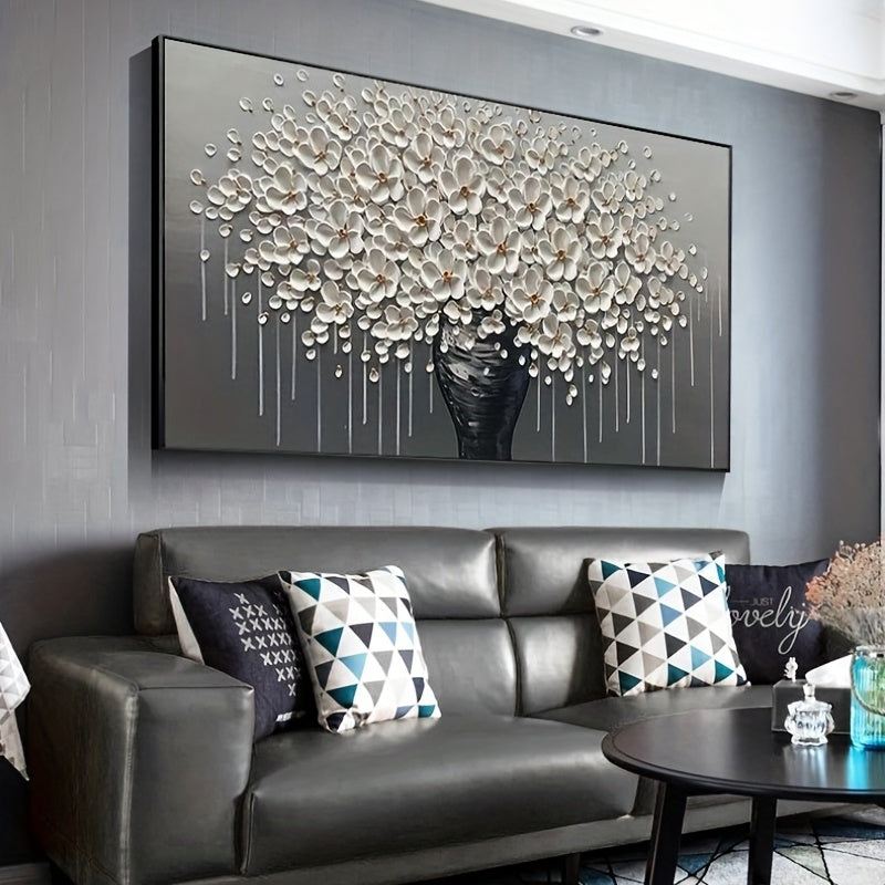 Abstract Golden Tree Flower Canvas Wall Art for Modern Living Room Decoration