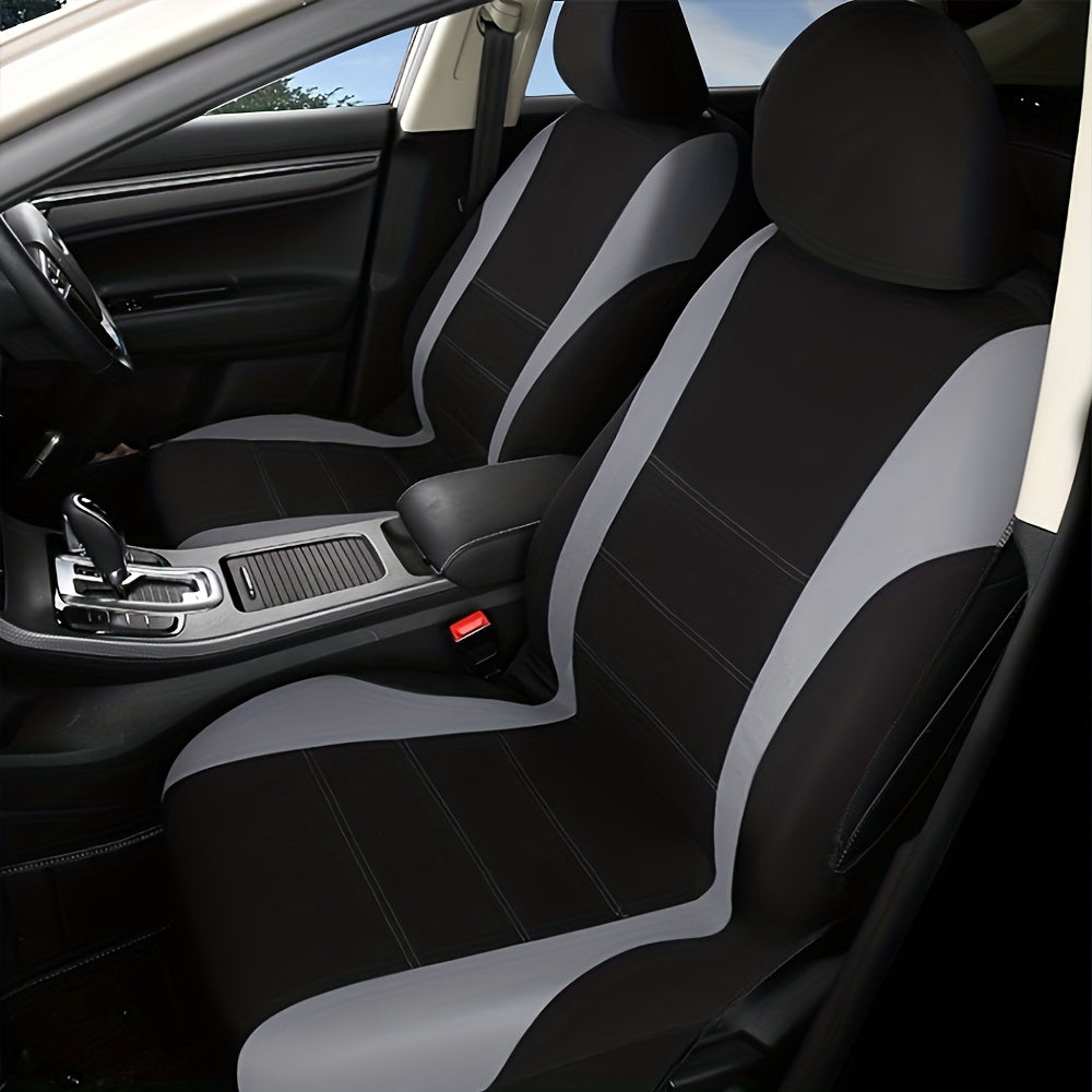 Universal Car Seat Covers Polyester Front Pair Gray Black Tan Blue Red Auto Seat Protectors