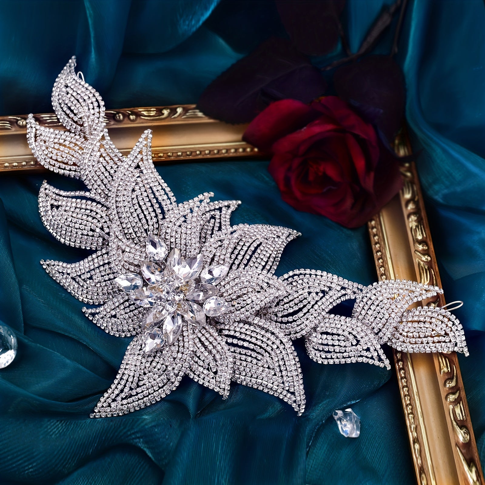 Handmade Bridal Hair Bands with Rhinestones for Wedding Dresses