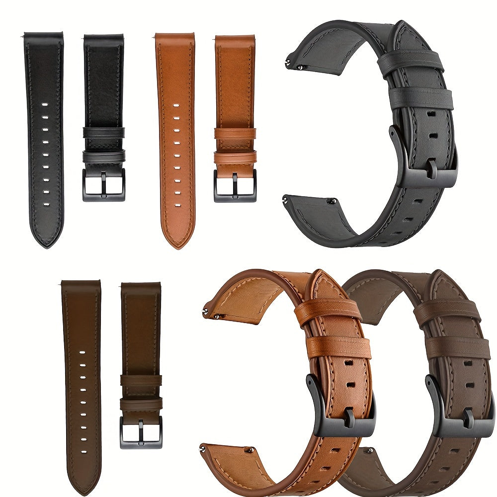 22mm Water-Resistant Synthetic Leather Smartwatch Band Unisex Compatible with GTR GTS Venu