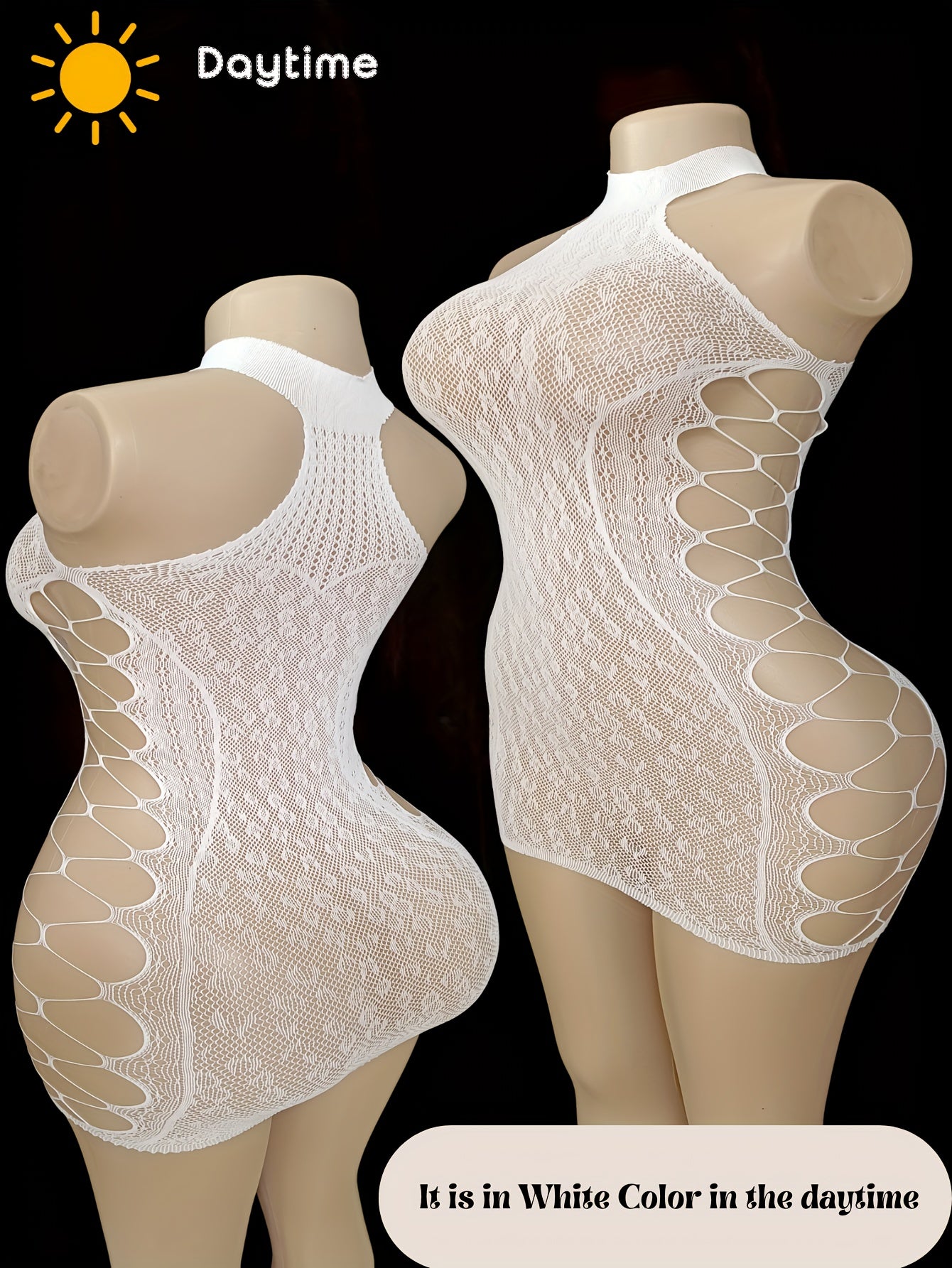 Women Fishnet Hollow Leopard Print Dress Breathable Large Size Green