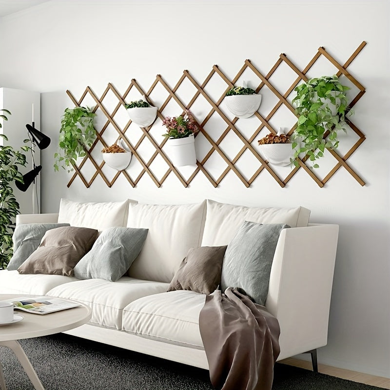 Handcrafted Wooden Garden Pergola with Adjustable Woven Design for Patio and Balcony