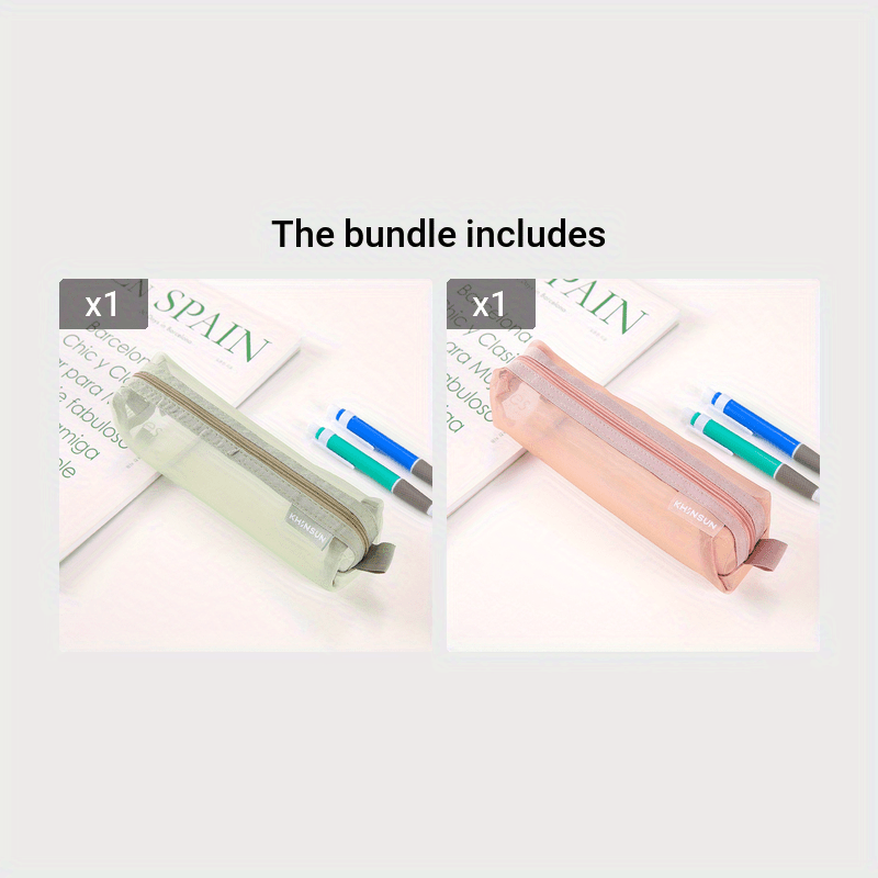 Mesh Pencil Case for Middle School High School Office Supplies