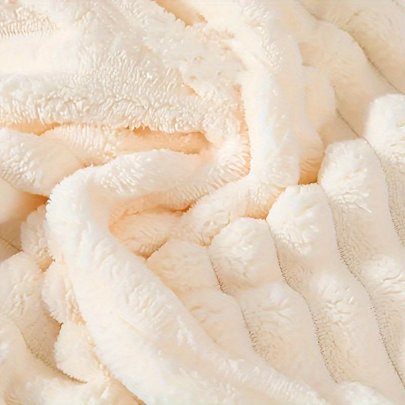 Toalla de pelo de felpa de coral con rayas rosas, envoltorio, de secado rápido y ultra suave