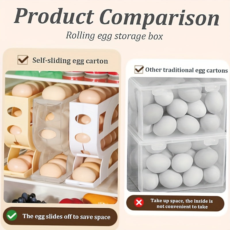 Avtomatik tuxum taqsimlagich, katta sig'imli, shaffof, aylanuvchi tuxum saqlash uchun oshxona uchun