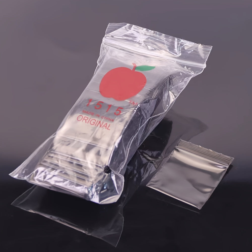 100 штук маленьких многоразовых самозапирающихся мешков для хранения 4x4.5см для ключей, таблеток