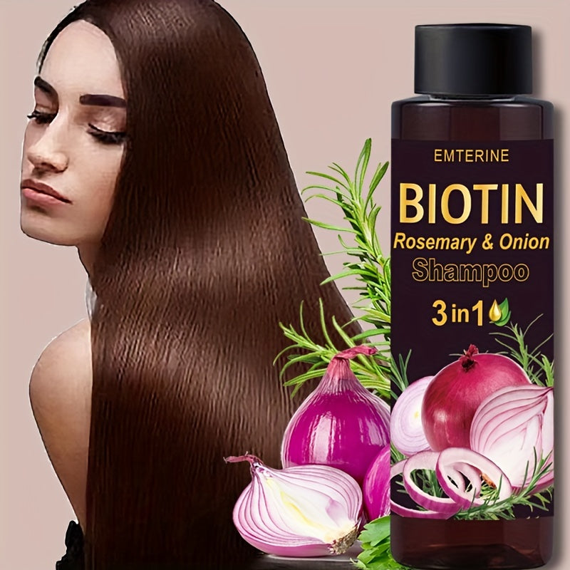 3-in-1 Biotin Rosemary Onion Shampoo for Dry Frizzy Hair 100g