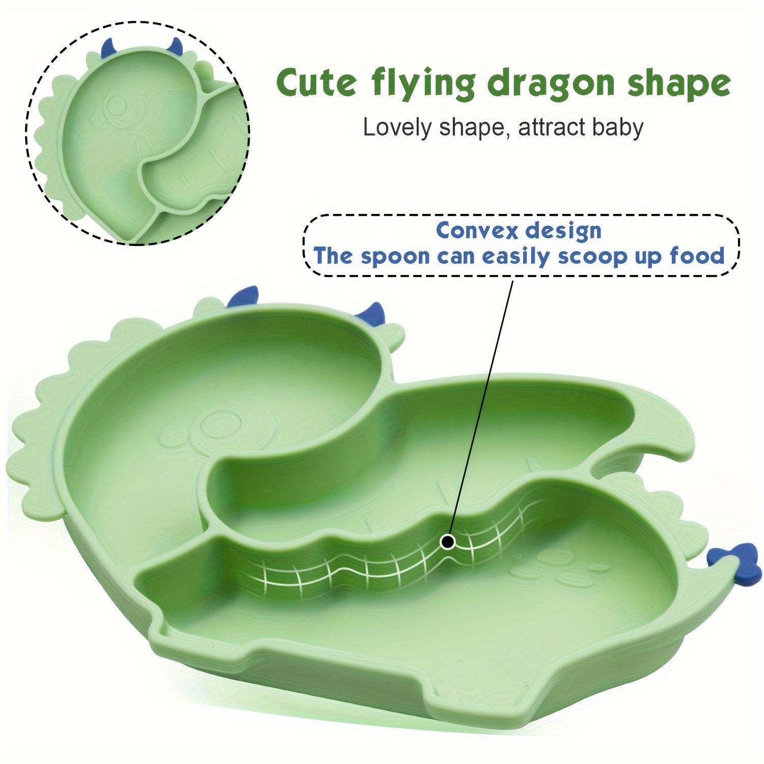 Silicone Baby Plate Dishwasher and Microwave Safe Self-Feeding BPA Free