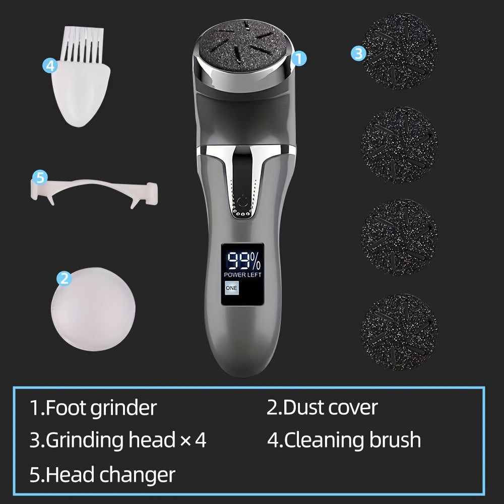 Electric Callus Remover with Vacuum Rechargeable Foot Care Kit with 9 Heads LCD Display