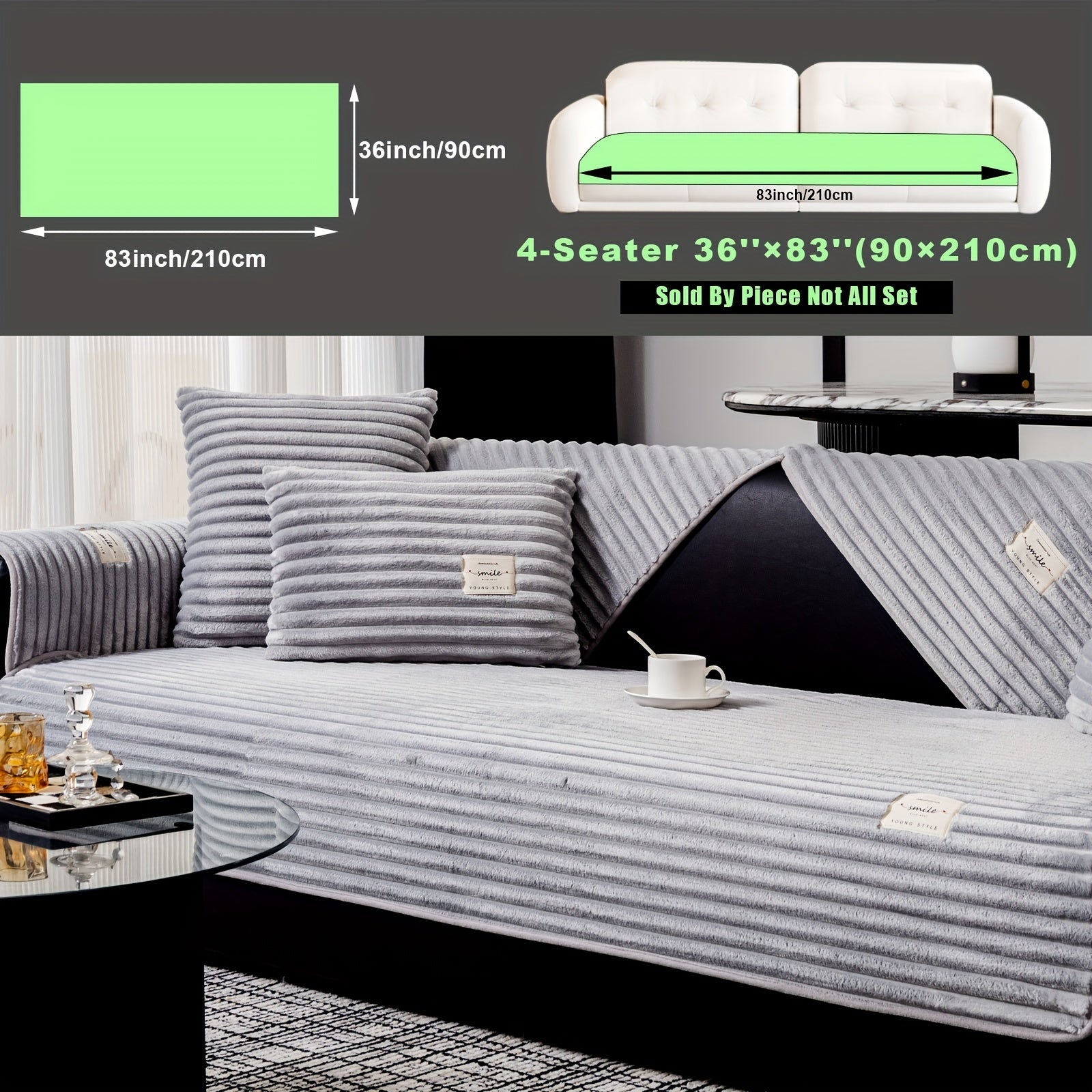 Плюшевый чехол на диван из бархата, противоскользящий, для домашних животных, моющийся в машине, современный стиль, все размеры