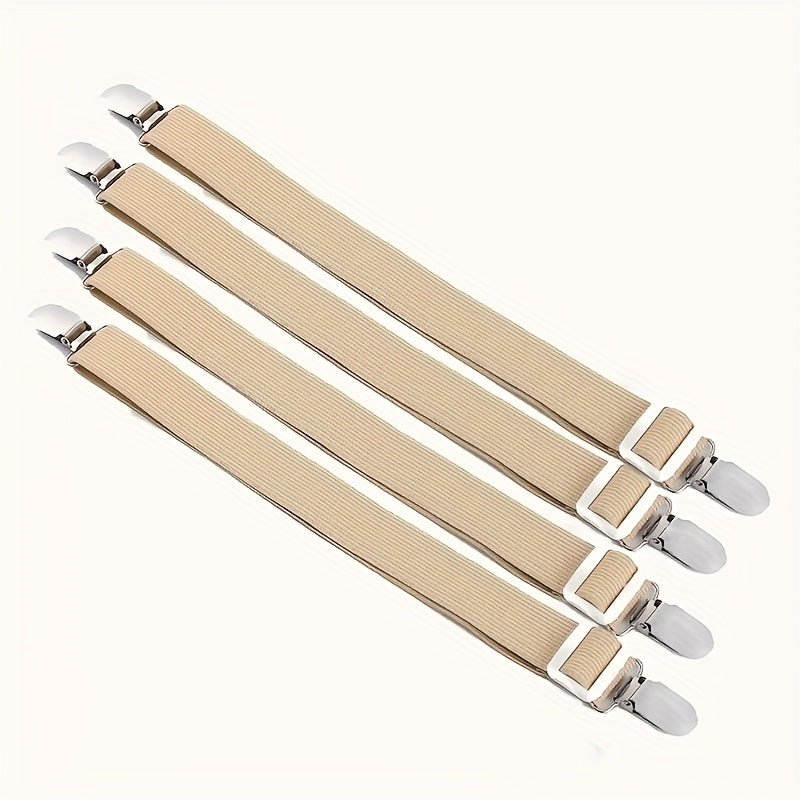 Adjustable Bed Sheet Grippers Set of 4 Non-Slip Clips for Mattresses and Sofas