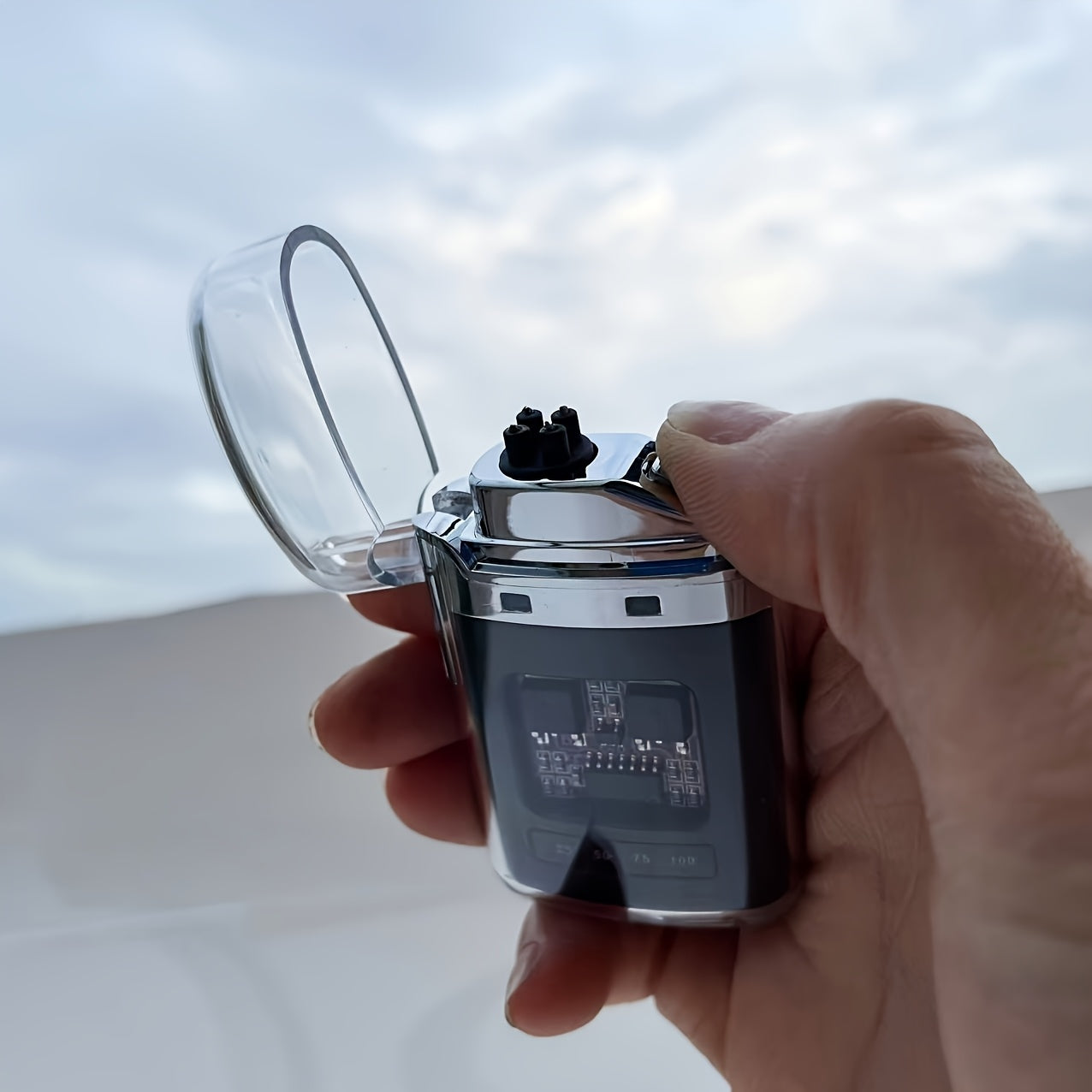 Encendedor de plasma para hombres, sin llama, a prueba de viento, recargable, para acampar y viajar