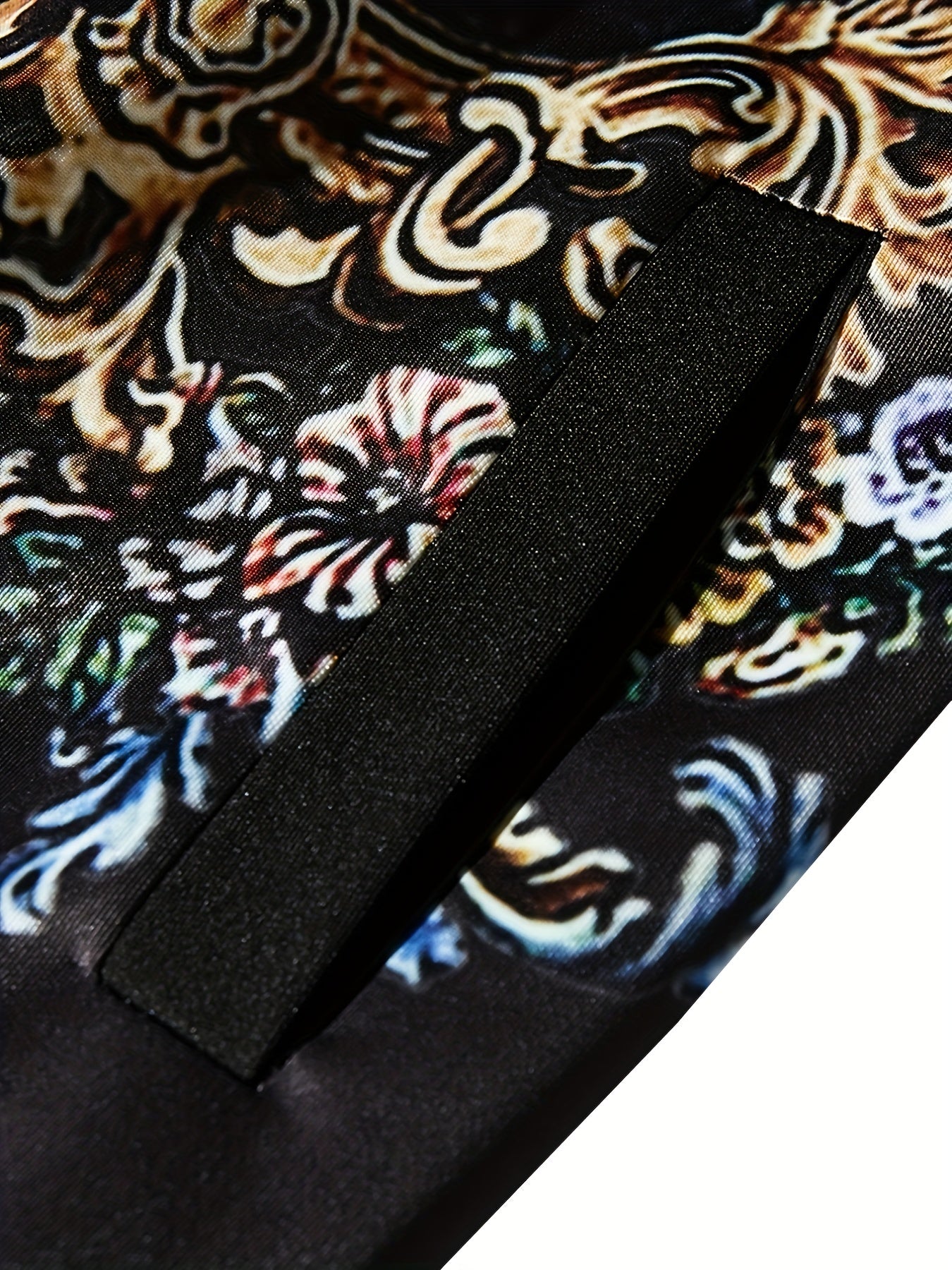 Men's Large Printed Casual Softshell Jacket Polyester Zipper Pocket All Over Print