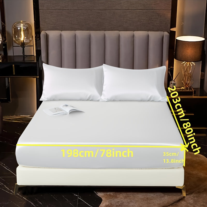 3-Piece Fitted Sheet Set with Pillowcases Polyester Bedding Soft Skin-Friendly